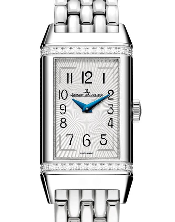 Jaeger-LeCoultre Reverso One Monoface Stainless Steel/Diamonds Quartz 40.1 x 20mm Silver Dial Q3288120 - BRAND NEW
