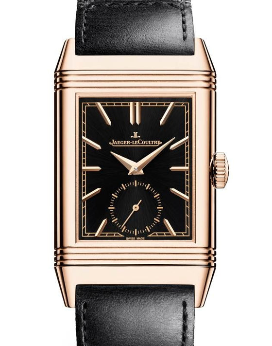 Jaeger-LeCoultre Reverso Tribute Monoface Small Seconds Pink Rose Gold 45.6mm Black Dial Q713257J