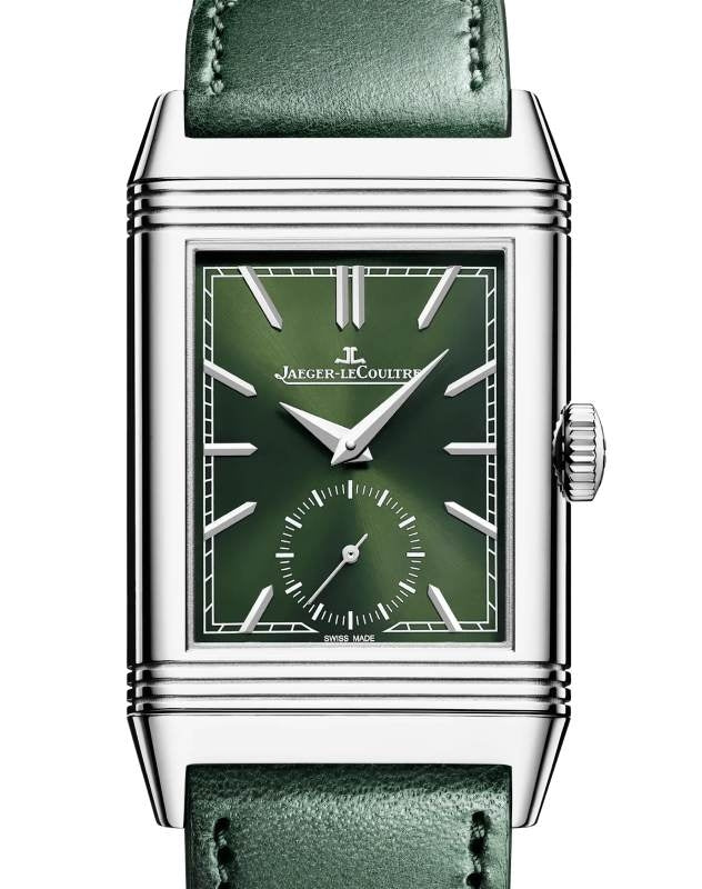 Jaeger-LeCoultre Reverso Tribute Monoface Small Seconds Stainless Steel 45.6 x 27.4mm Green Dial Q397843J - BRAND NEW