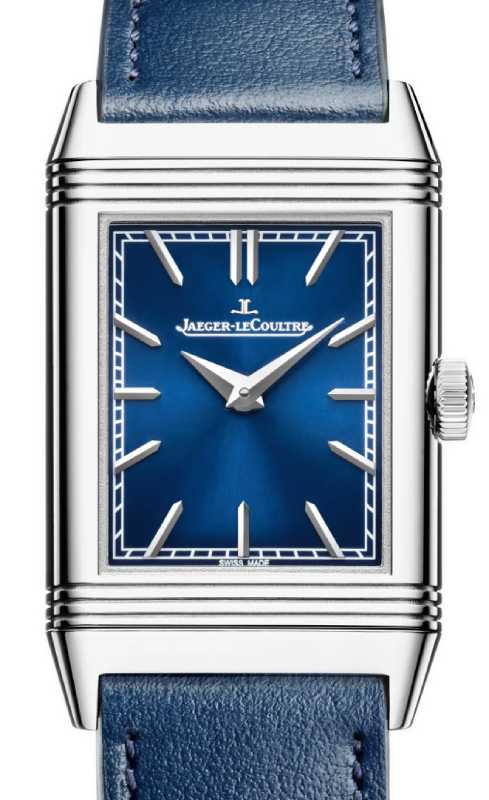 Jaeger-LeCoultre Reverso Tribute Monoface Steel 40.1mm Blue Dial Leather Strap Q716848J