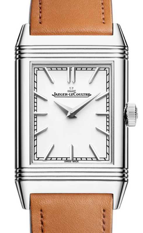 Jaeger-LeCoultre Reverso Tribute Monoface Steel 40.1mm Silver Dial Leather Strap Q7168420
