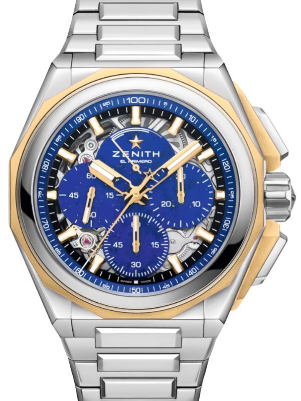 Zenith Defy Extreme Lapis Lazuli Yellow Gold Steel Chronograph 45mm Skeleton Dial 06.9200.9004/51.I001