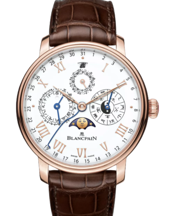 Blancpain Villeret Calendrier Chinois Traditionnel Red Gold 45.2mm White Dial 0888 3631 55B