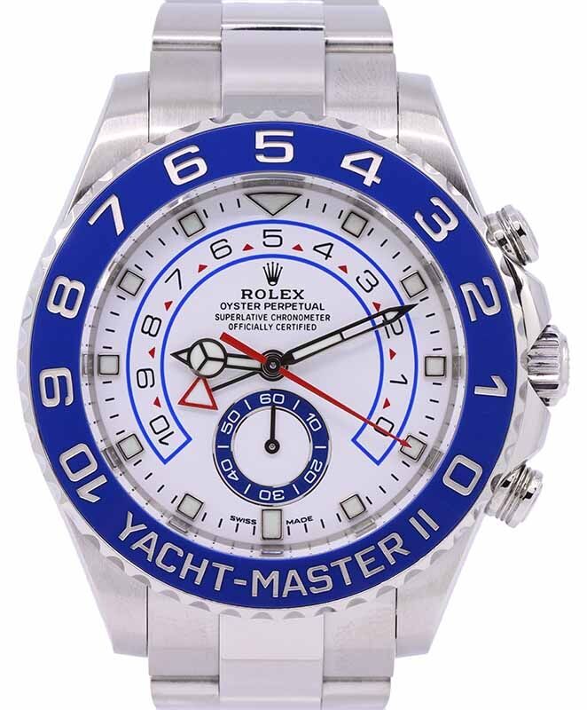 Rolex Yacht-Master II Stainless Steel White Dial Mercedes Hands 116680