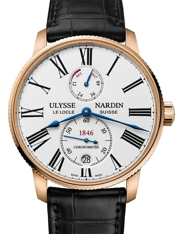 Ulysse Nardin Marine Torpilleur Rose Gold 42 White Dial 1182-310/40