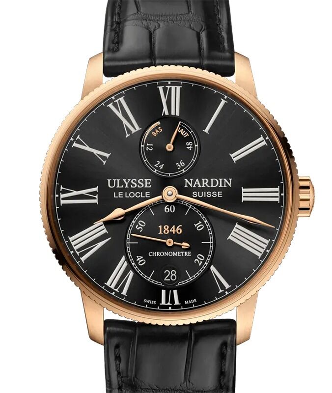Ulysse Nardin Marine Torpilleur Rose Gold 42mm Black Dial 1182-310/42