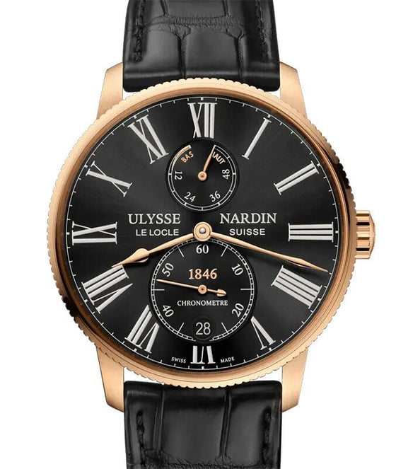 Ulysse Nardin Marine Torpilleur Rose Gold 42mm Black Dial 1182-310/42