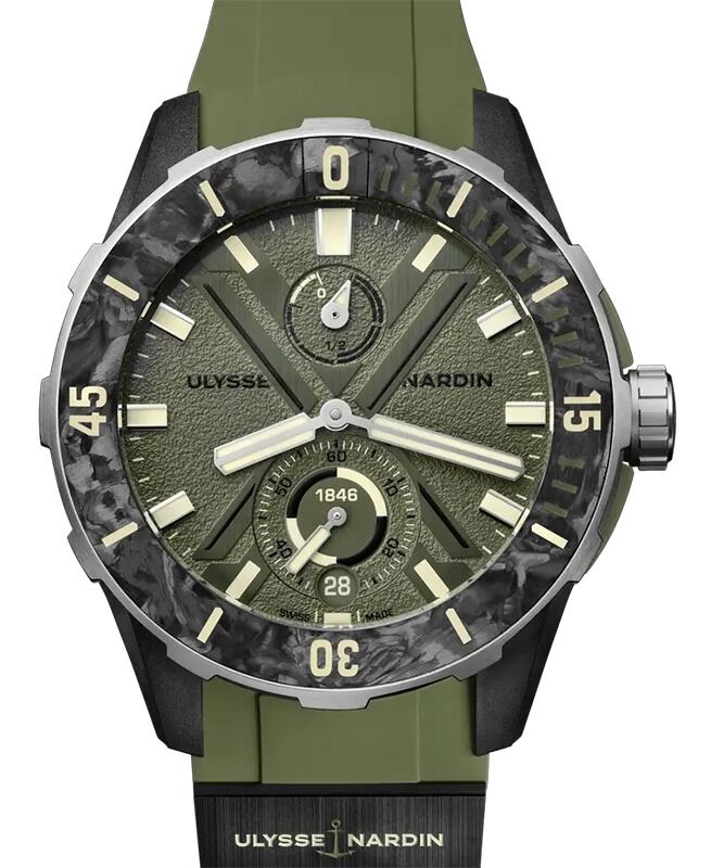 Ulysse Nardin Diver Net OPS 44mm Steel/Nylon Khaki Dial 1183-170-8A/3A