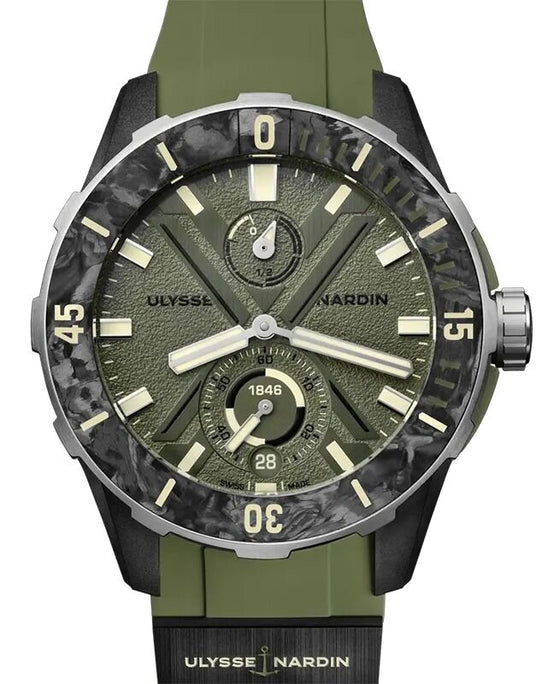 Ulysse Nardin Diver Net OPS 44mm Steel/Nylon Khaki Dial 1183-170-8A/3A