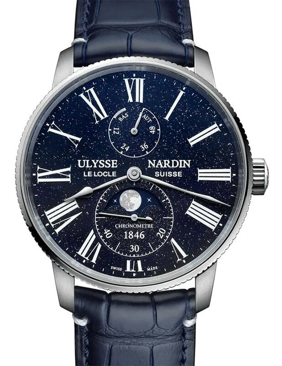 Ulysse Nardin Marine Torpilleur Moonphase Aventurine 42mm Steel 1193-310LE-3A-AVE/1A