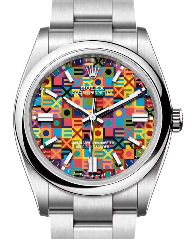 Rolex Oyster Perpetual 36 Steel Multicoloured Jubilee-Motif Dial 126000