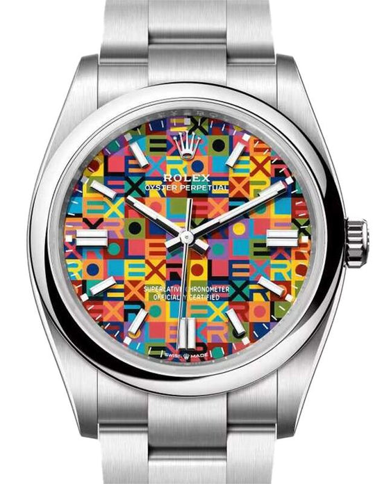 Rolex Oyster Perpetual 36 Steel Multicoloured Jubilee-Motif Dial 126000