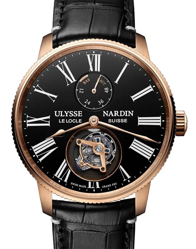 Ulysse Nardin Marine Torpilleur Tourbillon Rose Gold 42mm Black Dial 1282-310LE-2AE-175/1A