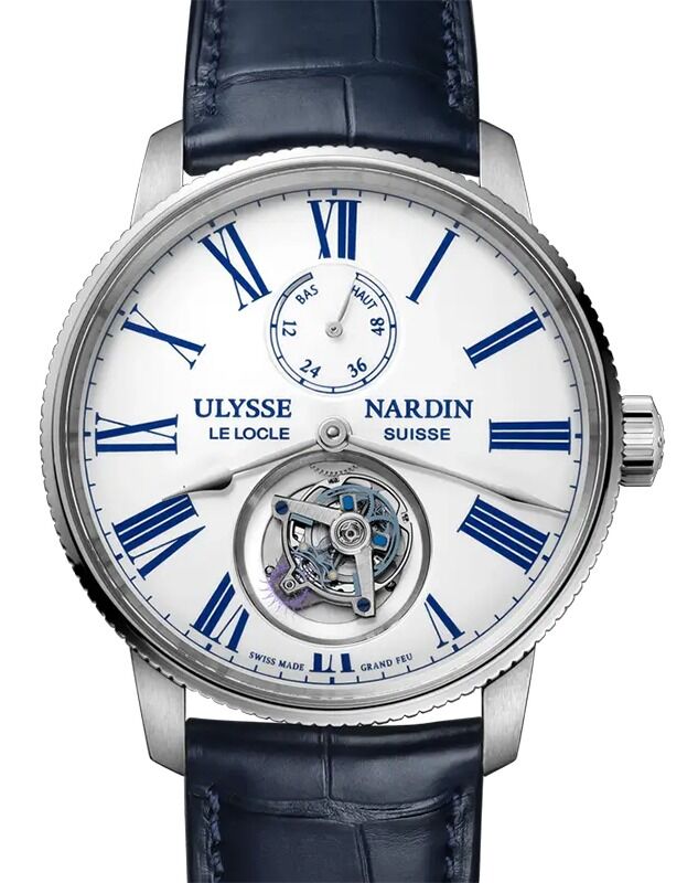 Ulysse Nardin Marine Torpilleur Tourbillon Steel 42mm White Dial 1283-310-0AE/1A