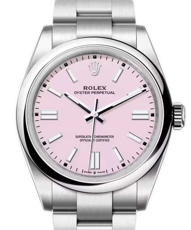 Rolex Oyster Perpetual 41 Steel Candy Pink Index Dial 134300