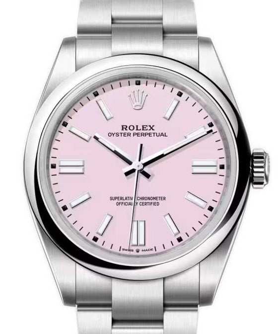Rolex Oyster Perpetual 41 Steel Candy Pink Index Dial 134300