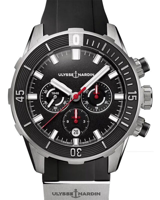 Ulysse Nardin Diver Chronograph 44mm Titanium Black Dial 1503-170-3/92