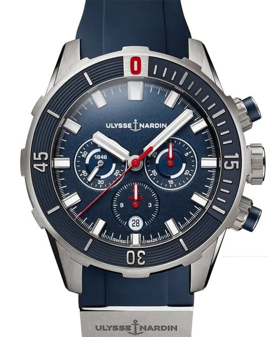Ulysse Nardin Diver Chronograph 44mm Titanium Blue Dial 1503-170-3/93