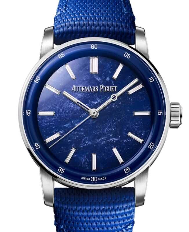 Audemars Piguet Code 11.59 Selfwinding White Gold Blue Sodalite Stone/Baguette Diamond Dial 15210BC.OO.A349KB.01