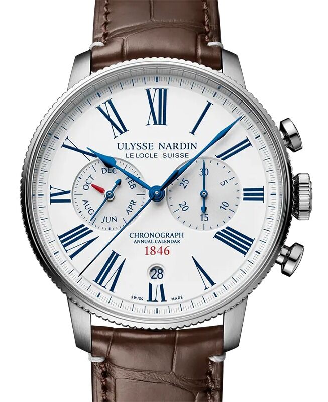 Ulysse Nardin Marine Torpilleur Annual Chronograph Steel 44mm White Dial 1533-320LE-0A-175/1A