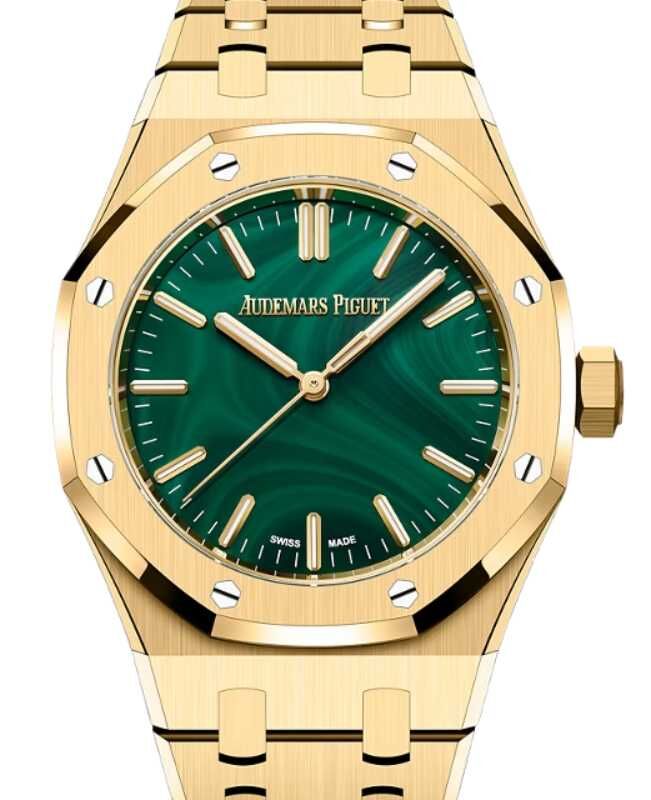 Audemars Piguet Royal Oak 37mm Yellow Gold Green Malachite Dial 15553BA.OO.1356BA.04