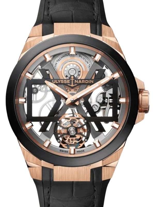 Ulysse Nardin Blast Tourbillon Titanium/Rose Gold 45mm Skeleton Dial Rubber Strap 1725-400/02