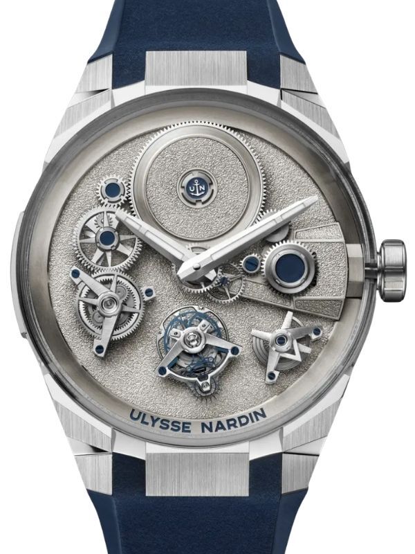 Ulysse Nardin Blast Free Wheel Maillechort Limited Edition White Gold 45mm Silver Dial Rubber Strap 1760-401LE-4A-MAIL/3A