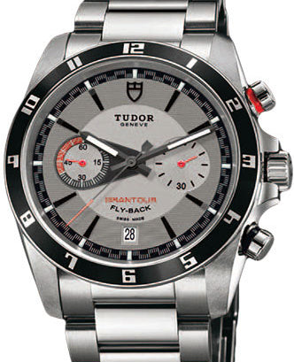 Tudor Grantour Chronograph Fly-Back 20550N-95730 Silver Index Stainless Steel 42mm