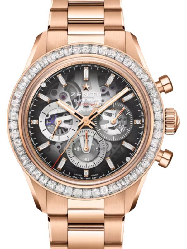 Zenith Chronomaster Sport Rose Gold Diamond 41mm Skeleton Dial 22.3130.3600/01.M3100