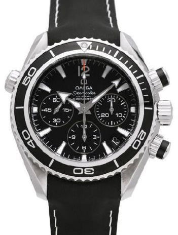 Omega 222.32.38.50.01.001 Planet Ocean 600M Co-Axial Chronograph 37.5mm Black Stainless Steel Rubber