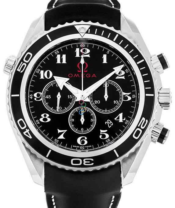 Omega 222.32.46.50.01.001 Planet Ocean 600M Co-Axial 45.5mm Black Arabic Stainless Steel Rubber