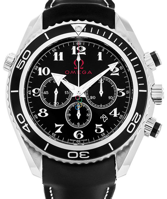 Omega 222.32.46.50.01.001 Planet Ocean 600M Co-Axial 45.5mm Black Arabic Stainless Steel Rubber