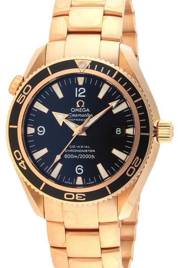 Omega 222.60.42.20.01.001 Planet Ocean 600M Co-Axial 42mm Black Arabic Rose Gold