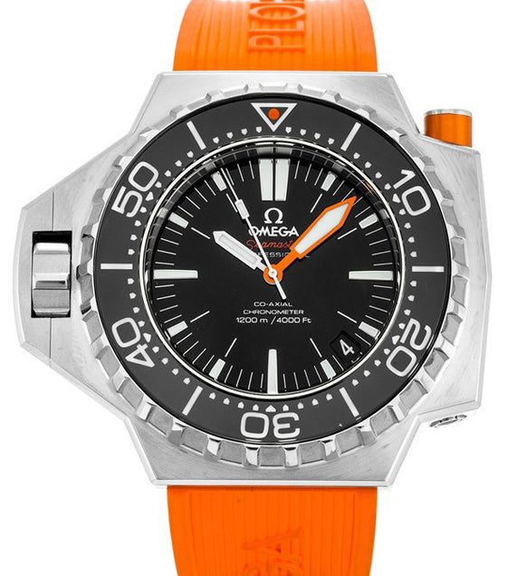 Omega 224.32.55.21.01.002 Seamaster Ploprof 1200M 55mm x 48mm Black Stainless Steel Orange Rubber