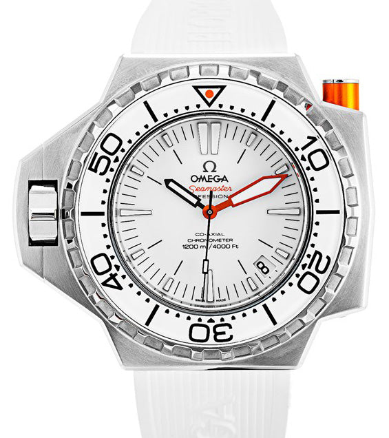 Omega 224.32.55.21.04.001 Seamaster Ploprof 1200M 55mm x 48mm White Stainless Steel Rubber