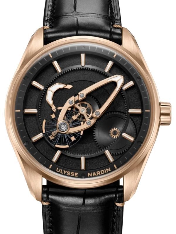 Ulysse Nardin Freak X Rose Gold 41mm Black Dial Leather Strap 2322-500-2A/1A