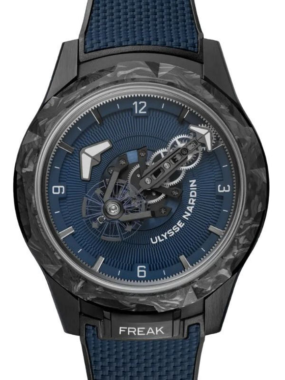 Ulysse Nardin Freak One Navy Blue Titanium/Carbon 44mm Blue Dial Rubber Strap 2403-500-3A/3A