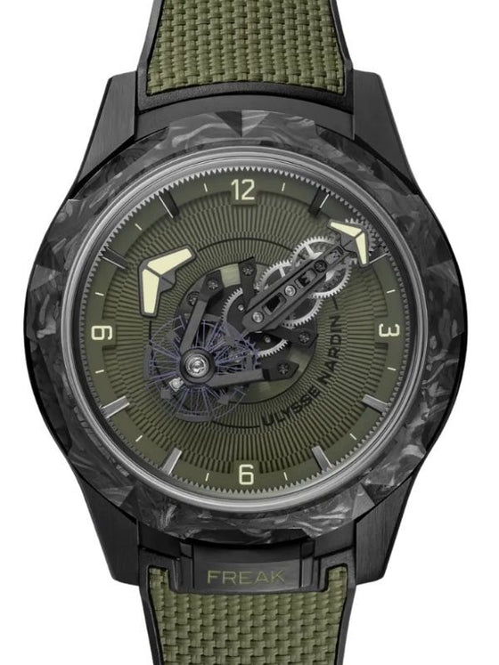 Ulysse Nardin Freak One Ops Titanium/Carbon 44mm Green Dial Rubber Strap 2403-500-8A/3A