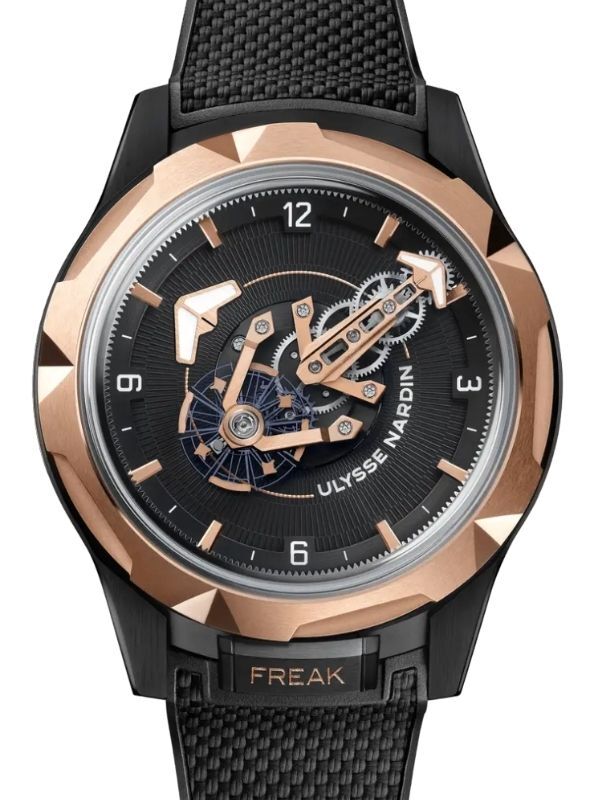 Ulysse Nardin Freak One Titanium/Rose Gold 44mm Black Dial Rubber Strap 2405-500-2A/3D