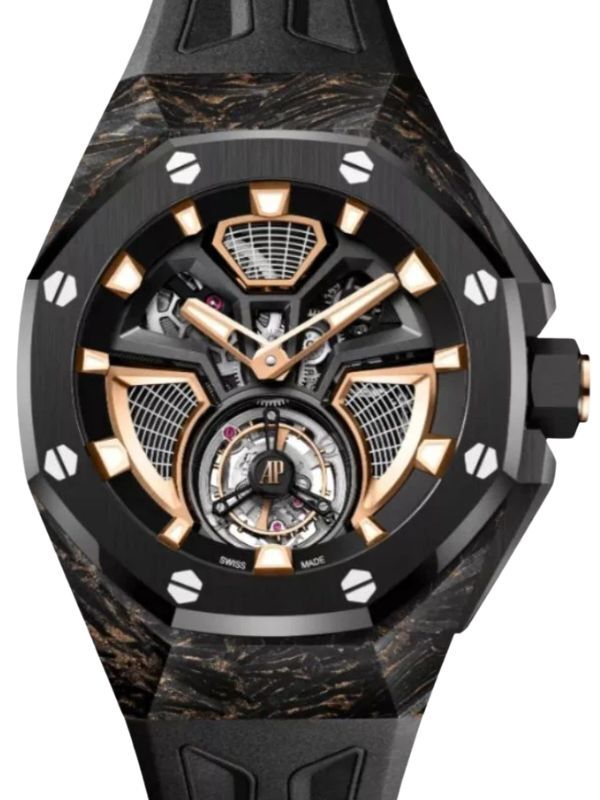 Audemars Piguet Royal Oak Concept Flying Tourbillon CFT Carbon 42mm Skeleton Dial Rubber Strap 26638F.00.D002CA.01