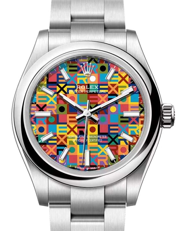 Rolex Oyster Perpetual 31 Steel Multicoloured Jubilee Motif Dial 277200