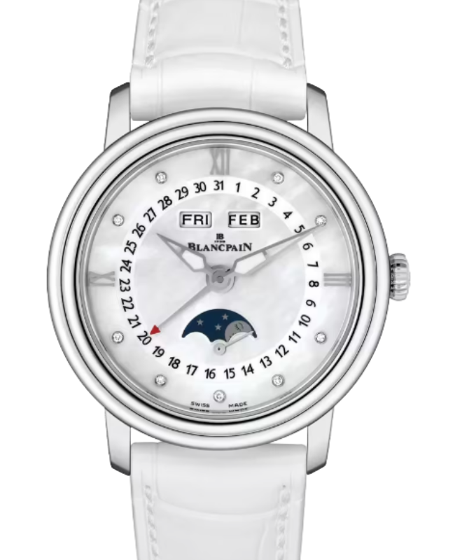Blancpain Ladybird Quantième Complet Steel 34.8mm Mother of Pearl Dial 3663 1154 55B