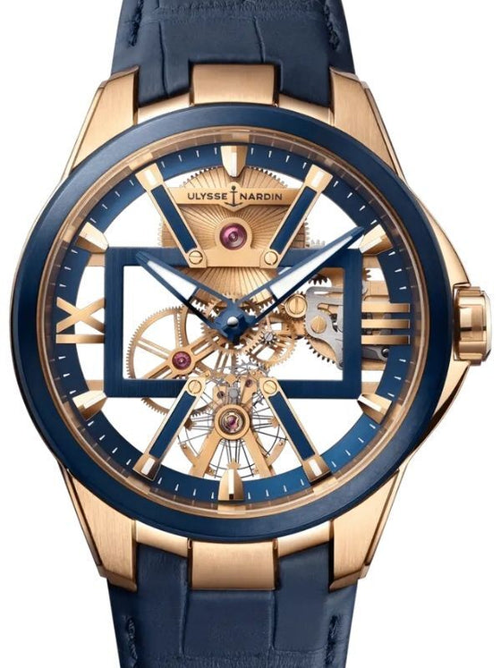 Ulysse Nardin Blast Skeleton X Rose Gold 42mm Skeleton Dial Leather Strap 3716-260/03