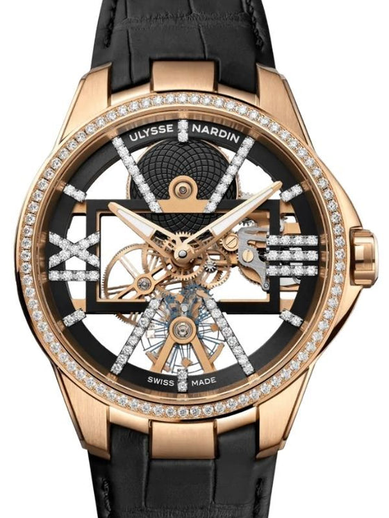 Ulysse Nardin Blast Skeleton X Rose Gold Diamond 42mm Skeleton Dial Leather Strap 3716-260B/02