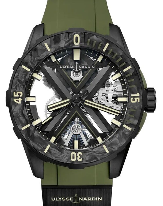 Ulysse Nardin Diver X Skeleton OPS Green 44mm Carbonium / Black PVD Titanium 3723-170-2C/3A