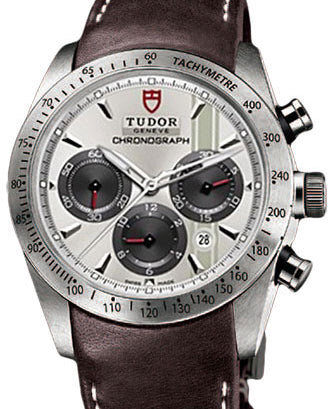 Tudor Fastrider Chronograph 42000 Silver Index Stainless Steel & Leather 42mm
