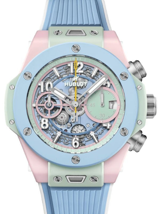 Hublot Big Bang Summer Multi-Colored Ceramic 42mm Matte Mint Green and Pink Dial 441.ERG.6610.RX
