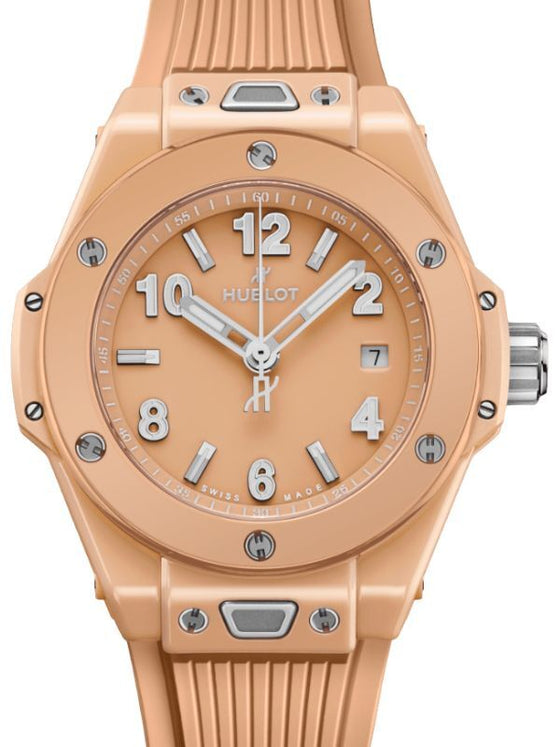 Hublot Big Bang 3-Hands Peach Ceramic 33mm Shiny Peach Dial 485.CUP.5920.RX