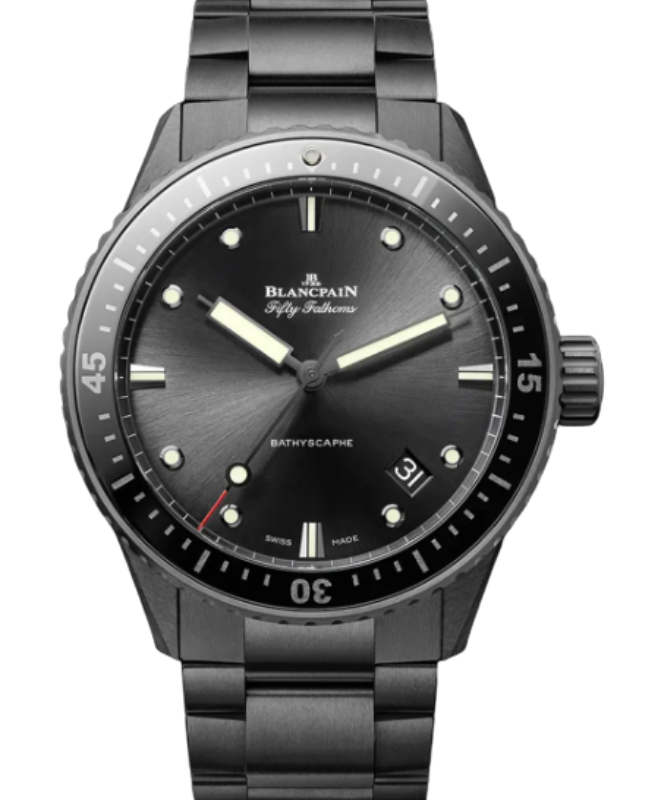 Blancpain Fifty Fathoms Bathyscaphe Ceramic 43.6mm Sunburst Black Dial 5000 0130 01S