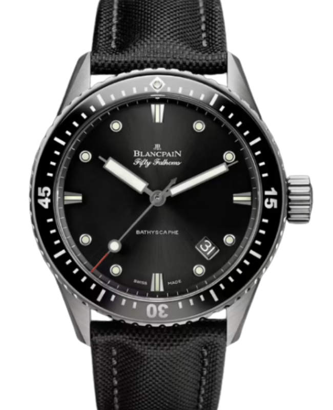 Blancpain Fifty Fathoms Bathyscaphe Titanium 43mm Sunburst Black Dial 5000 1230 B52A
